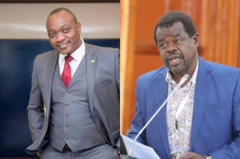 Photo collage of Ken Mijungu and Okiya Omtatah.